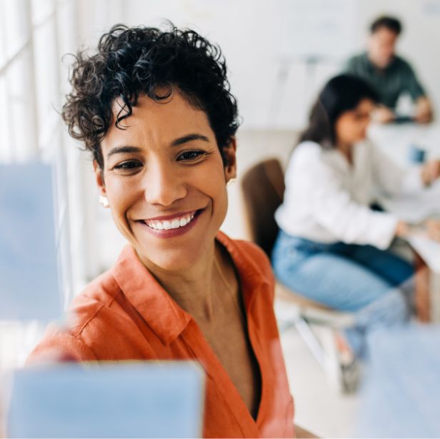 woman smiling - about us hero